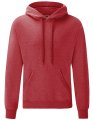 Heren Hoodie Classic Fruit of the Loom Heather Red